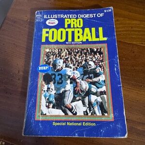 Vintage 1972 Illustrated Digest of Pro Football.